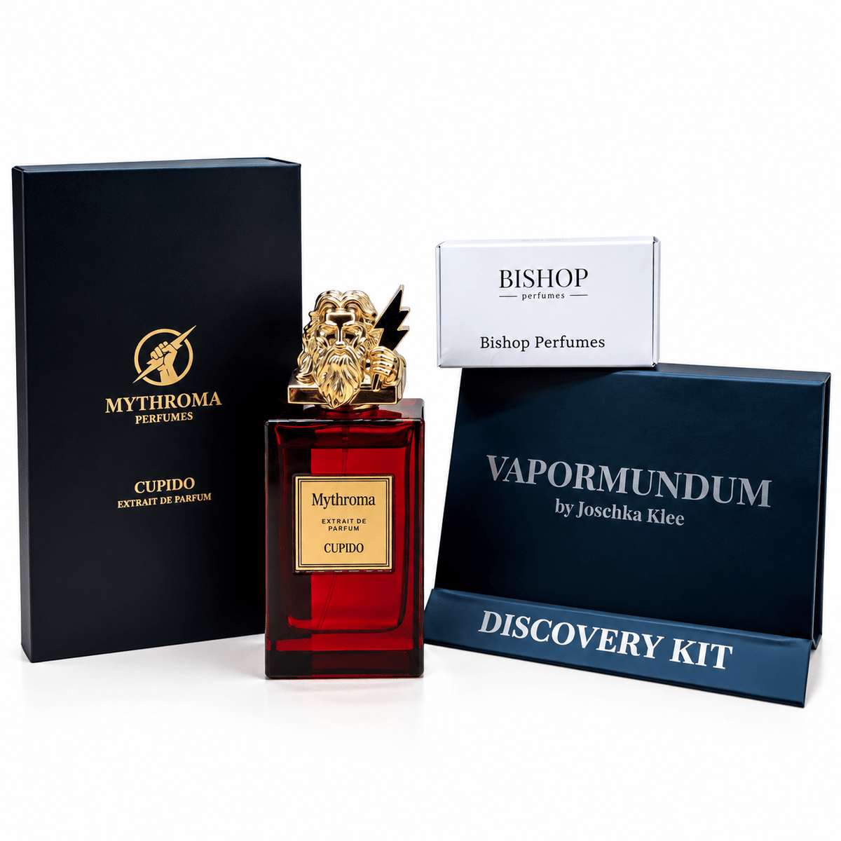 Mythroma Cupido mit Probenbundle mit Bonne Nuit, Bonjour und Vapormundum - thomas-parfum.com