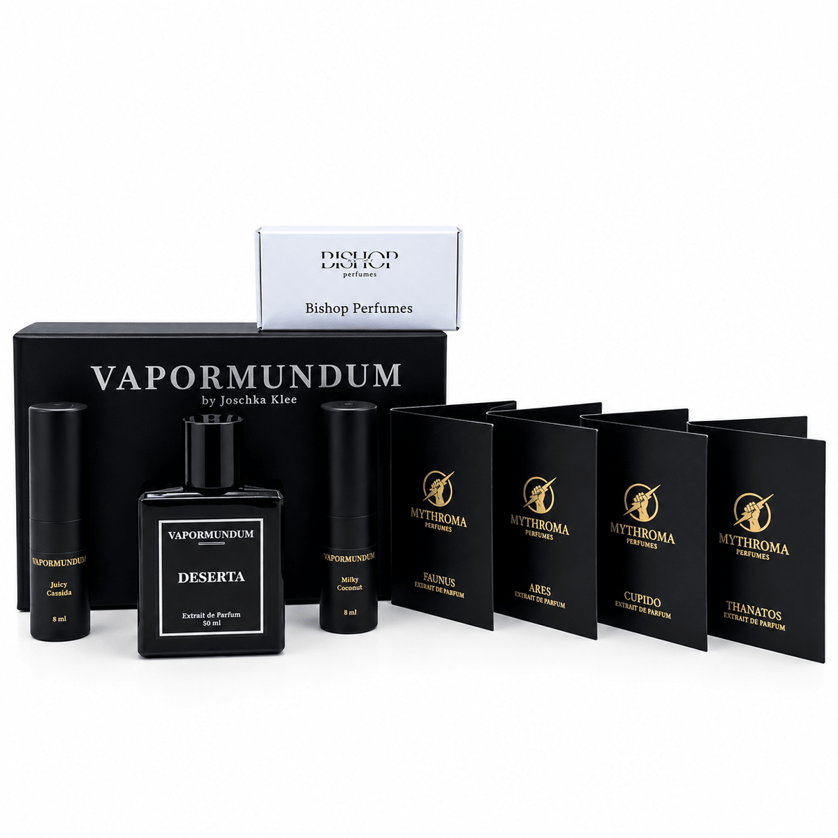 Vapormundum Deserta + Accords und Probenbundle mit Bonne Nuit, Bonjour und Mythroma - thomas-parfum.com